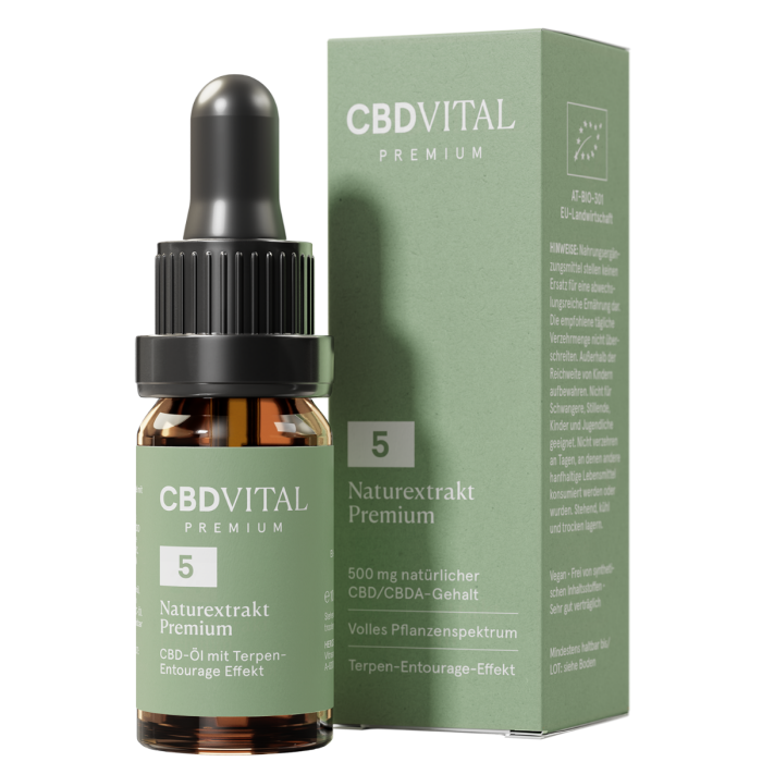 CBD Naturextrakt PREMIUM &Ouml;l 5%